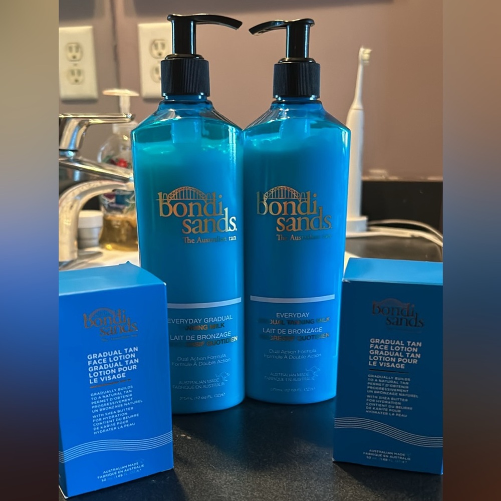 Bondi sands every day gradual tanning milk and gradual tan face lotion